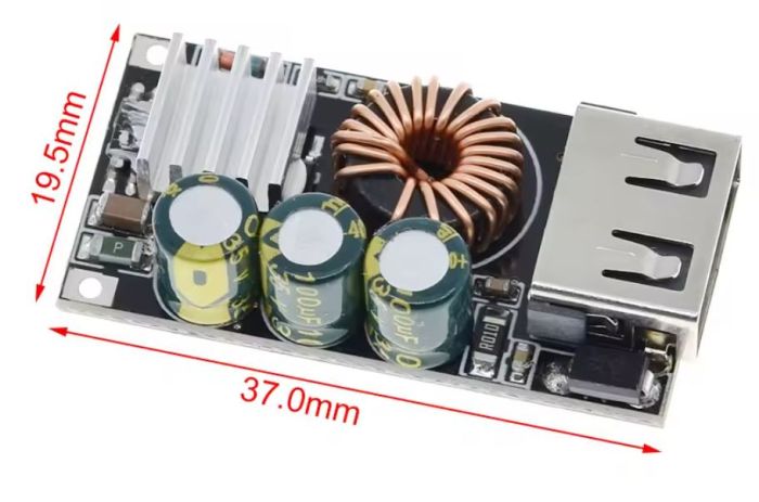 Модуль швидкого заряджання CTP01 USB з підтримкою QC3.0 вхід 5-32В 18/24Вт