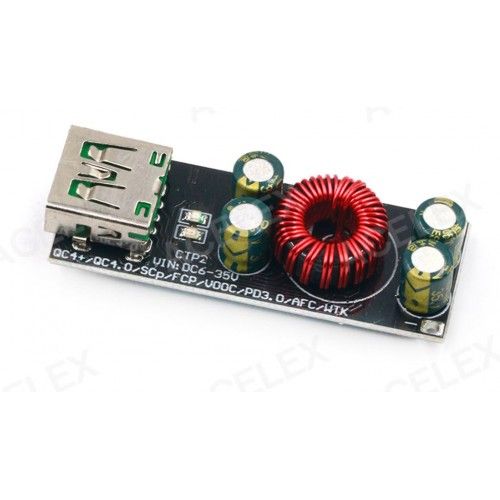 Модуль швидкого заряджання з підтримкою QC4.0 QC3.0 USB Type-C 6-35В SW3516