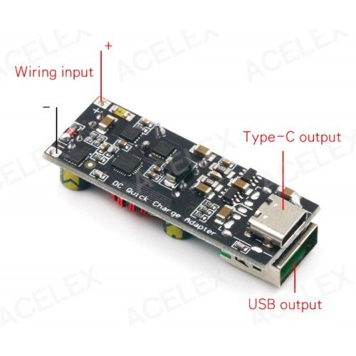 Модуль швидкого заряджання з підтримкою QC4.0 QC3.0 USB Type-C 6-35В SW3516