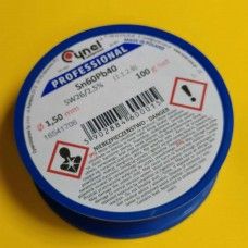 Припой CYNEL (Польша) Solder wire S-Sn60Pb40, flux SW26/3/2,5%  Ø1,5мм 0,1кг