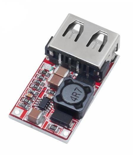 Знижуючий перетворювач dc-dc 12-24В 5В 3A з USB виходом