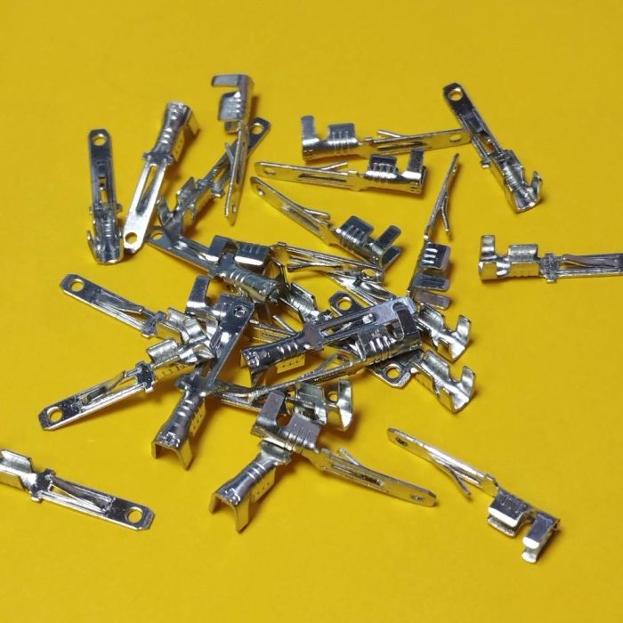 Клемма ножевая DJ611-2.8B, 2.8мм штекер неизолированная, 1-1.5мм²