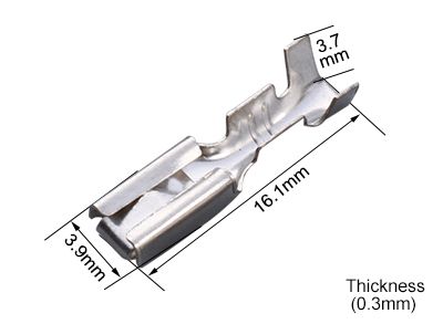 Клемма ножевая 2.8мм гнездо неизолированная DJ622-D2.8B-0.3 1.5мм2