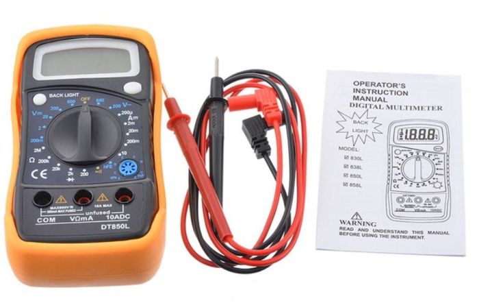 Цифровой мультиметр DT850L с подсветкой