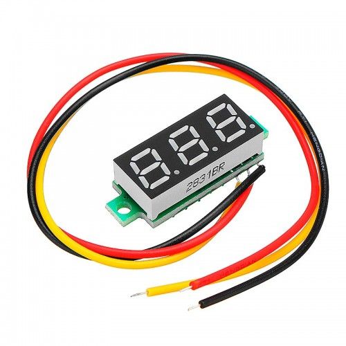 Вольтметр цифровий DVM-28.3AB постійного струму 0-100V червоний три дроти