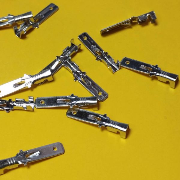 Клема ножова 4.8мм штекер неізольований луджений DJ611-4.8B, 1-1.5мм²