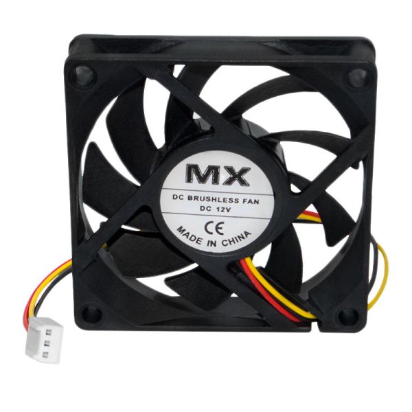 Вентилятор MX-7015 DC 12В 3 дроти 70*70*15 мм, 0.18A ковзання з функцією FG