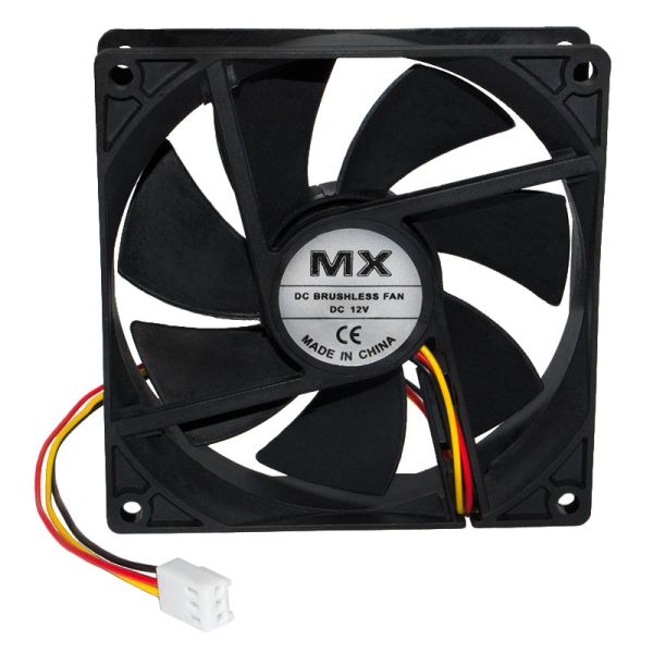 Вентилятор MX-9025 DC 12В 3 провода 92*92*25 мм, 0.2A скольжения с функцией FG