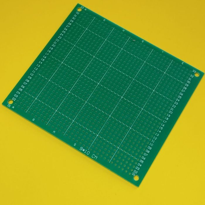 Макетна плата одностороння FR4 HAL 90*100 з маскою крок 2,54мм