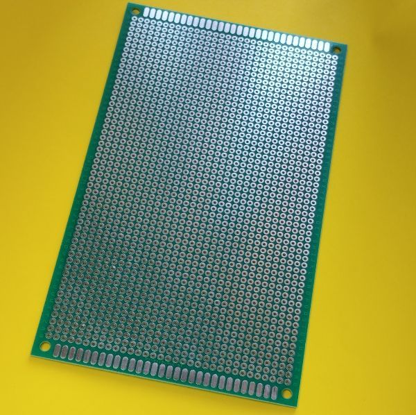 Макетна плата одностороння FR4 HAL 90*150 з маскою крок 2,54мм