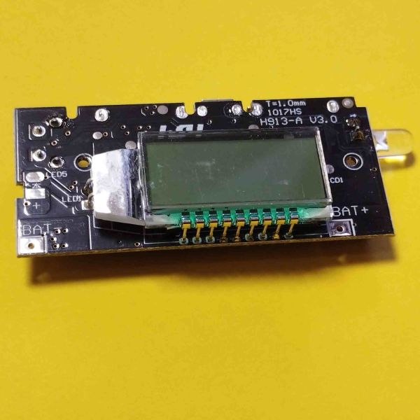 Плата контролер до PowerBank з LCD дисплеєм, 2 x USB 5В, 2А