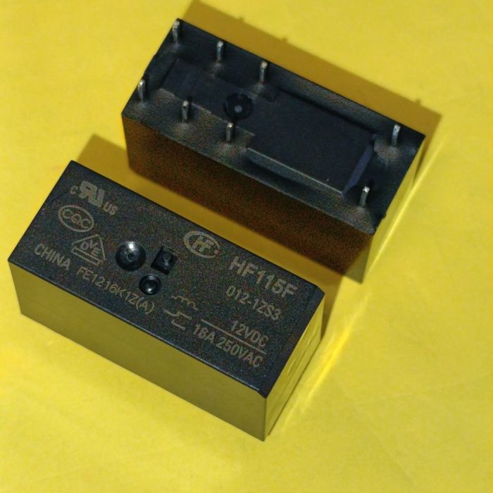 Реле HF115F-012-1ZS3, 12V DC 16A 250V AC