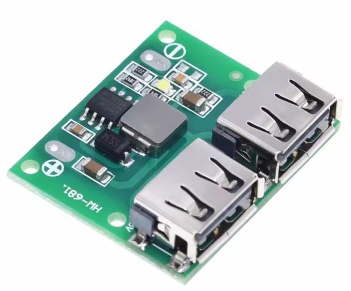 ПОНИЖАЮЩИЙ ПРЕОБРАЗОВАТЕЛЬ DC-DC C 6-26 В В 5 В 3A С ДВУМЯ USB ВЫХОДАМИ