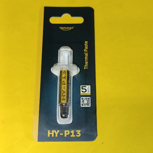 Термопаста HY-P13 0.5 г Halnziye з теплопровідністю 13.4 Вт/мК, грама шприц, сіра в блістері