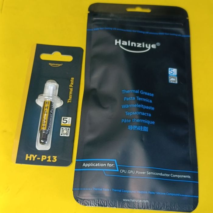 Термопаста HY-P13 2 г Halnziye з теплопровідністю 13.4 Вт/мК, грама шприц, сіра