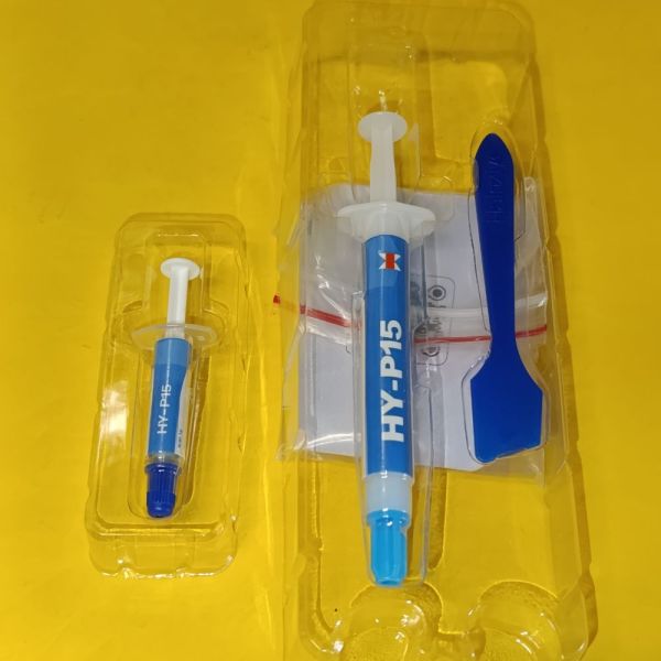 Термопаста HY-P15 2 г Halnziye з теплопровідністю 15.2 Вт/мК, грама шприц, сіра в коробці