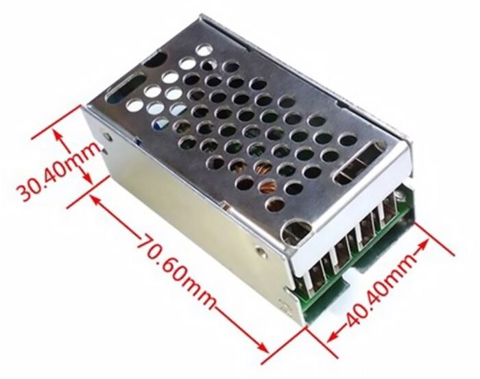 Модуль питания DC-DC 9V/36V в 5V 5A c 4*USB алюминиевый корпус для телефонов