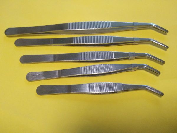 ПІНЦЕТ FL430B-12,5 125мм ЗАГНУТИЙ з нержавіючоЇ сталі (AISI 430)