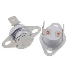 KSD301 16A 250В 155°C термостат нормально замкнутий вертикальні контакти, нерухомий фланець, кераміка, FBVL