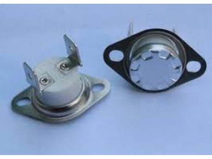 KSD301 16A 250В 80°C термостат (норм/замкн., вертикальний контакти, нерухомий фланець)