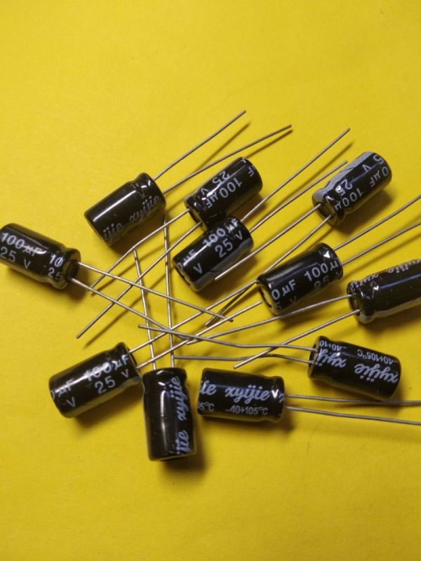 100mkf 25V 105°C 6*11 мм електроліт (xyijie)