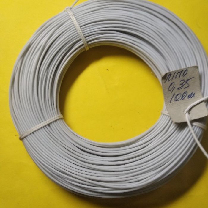 ПРОВІД МОНТАЖНИЙ МПО  0,35кв.мм  білий (1метр)