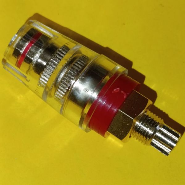 Акустичне гніздо "Banan" JS-301, d 16mm монтажне, gold, L-46мм, червоне