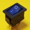 KCD1-2-101N, 3pin, 6A, 250V; on-of; корпус черный ;клавиша синяя;с подсветкой, переключатель Daier