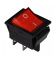 Перемикач Daier KCD2-201N, з підсвічуванням, ON-OFF, 4pin, 16A 250V, червоний