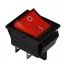 Перемикач Daier KCD2-201N, з підсвічуванням, ON-OFF, 4pin, 16A 250V, червоний
