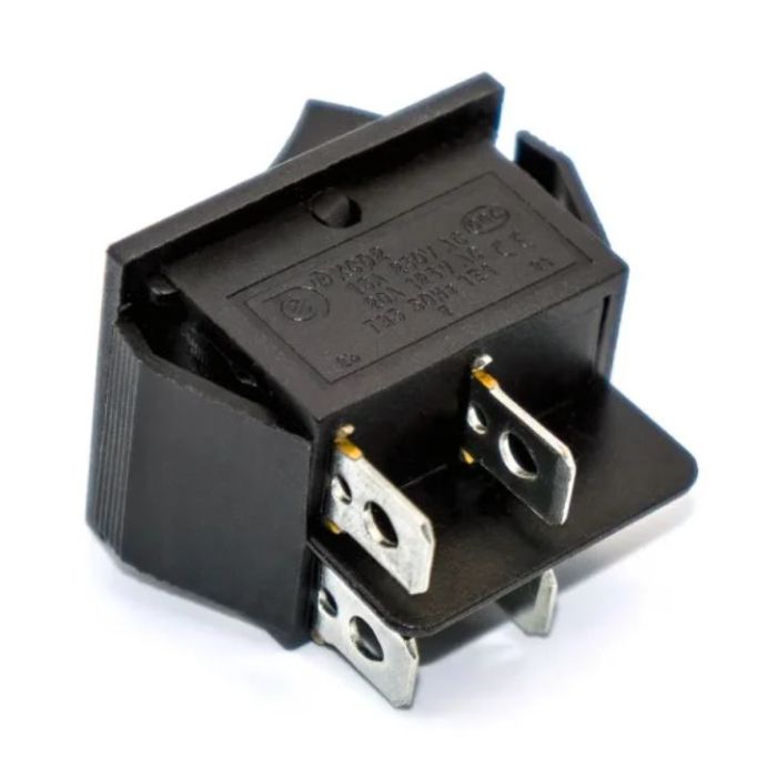 KCD2-211 (4pin) 15A,250V (ON)-OFF чорний перемикач Daier, поворотний, без фіксації