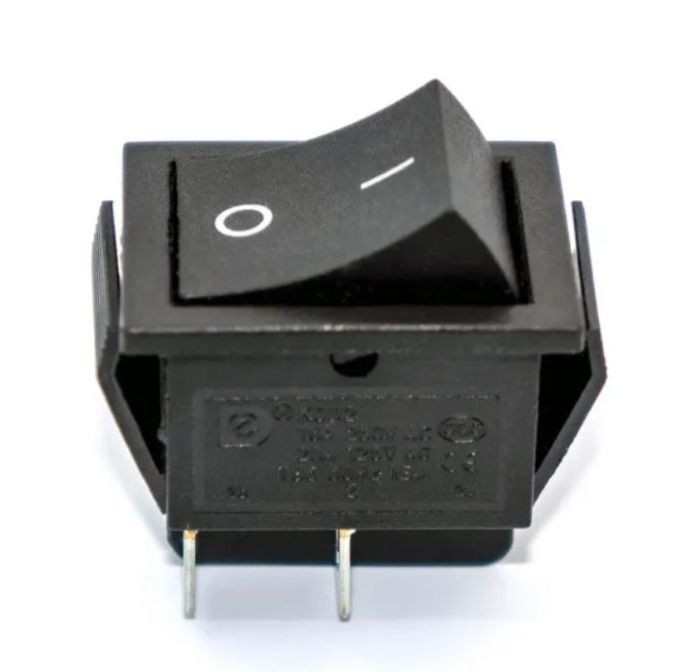 KCD2-211 (4pin) 15A,250V (ON)-OFF чорний перемикач Daier, поворотний, без фіксації