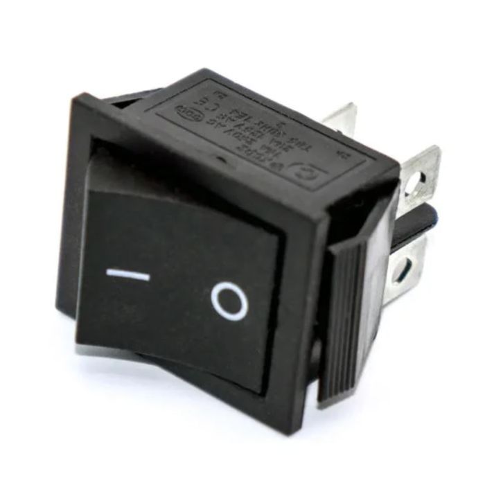 KCD2-211 (4pin) 15A,250V (ON)-OFF чорний перемикач Daier, поворотний, без фіксації