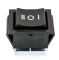 KCD2-223(RS-223) переключатель клавишный, без фиксации, широкий, 16А, 6pin, черный, (ON)-OFF-(ON), Daier