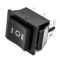 KCD2-223(RS-223) переключатель клавишный, без фиксации, широкий, 16А, 6pin, черный, (ON)-OFF-(ON), Daier