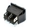 KCD2-223(RS-223) переключатель клавишный, без фиксации, широкий, 16А, 6pin, черный, (ON)-OFF-(ON), Daier