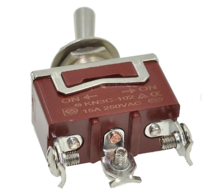 Тумблер KN3C-102, 3pin, ON-ON, 15A 250V, гвинтовий затискач Daier