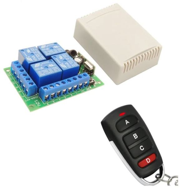 ДИСТАНЦІЙНЕ КЕРУВАННЯ, КОМПЛЕКТ 433 МГЦ, DC12V 4 КАНАЛІ