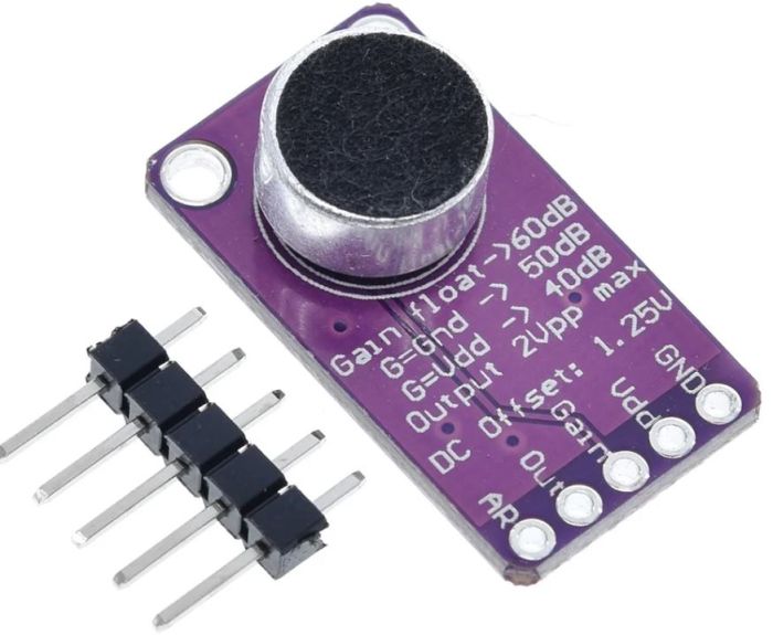 Модуль электретного микрофона MAX9814 для Arduino