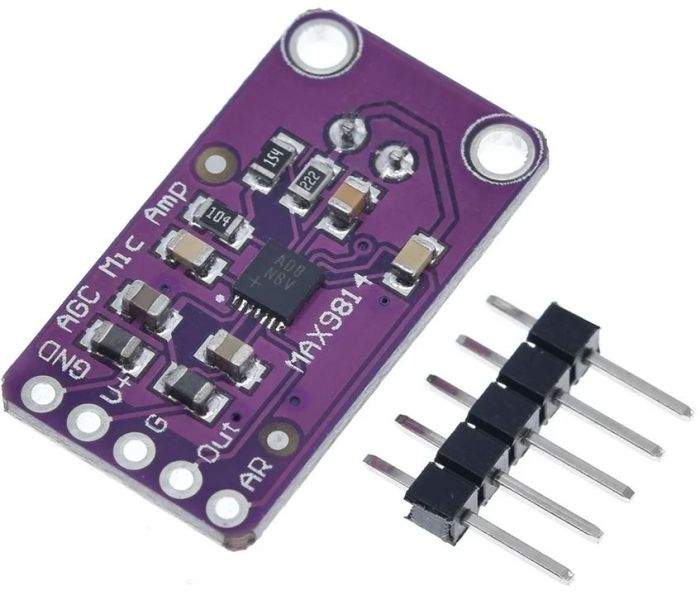 Модуль электретного микрофона MAX9814 для Arduino