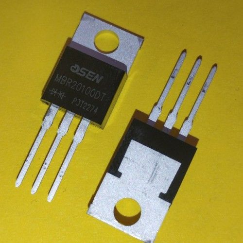 MBR20100DT, ДІОД ШОТТКІ , 2*10А, 100В, СПІЛЬНИЙИЙ КАТОД TO-220