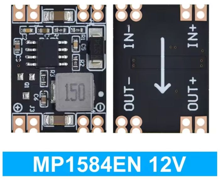 Знижувальний перетворювач стабілізатор перетворювач 12В 3А на MP1584EN фіксований вихід