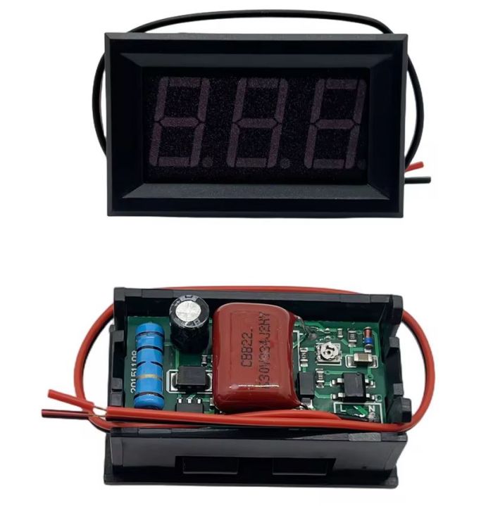 Вольтметр цифровий AC 70-500V вбудований (змінний струм) зелений