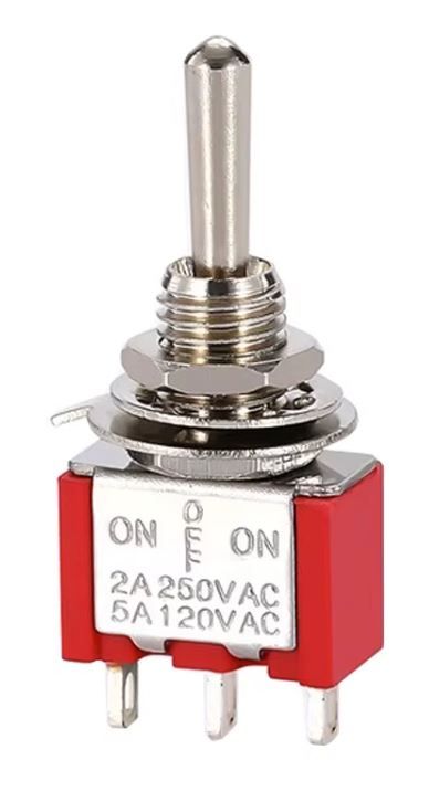 Тумблер MTS-103-А2 (ON-OFF-ON) 3-х контактний, 3A, 250VAC