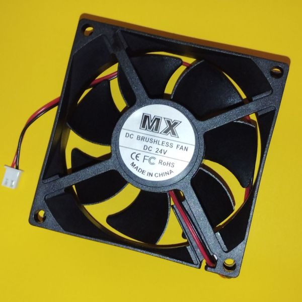 Вентилятор MX-8025S DC 24В 2 дроти 80*80*25мм, 0.2A (ковзання)