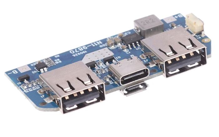 Плата контролера для PowerBank, Dual USB, Micro/Type-C USB 5V 2A N11-9870