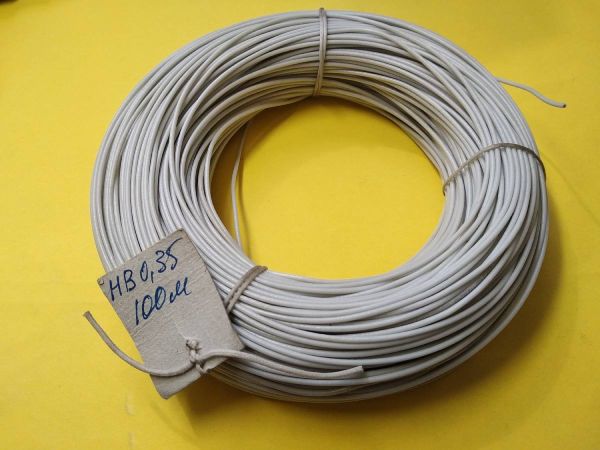 Провід НВ 0,35 кв.мм білий (1метр)