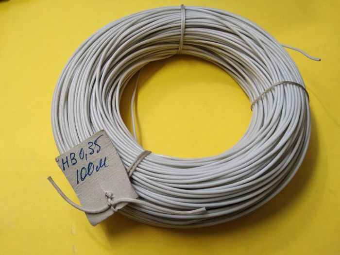 Провод НВ 0,35 кв.мм белый (1метр)