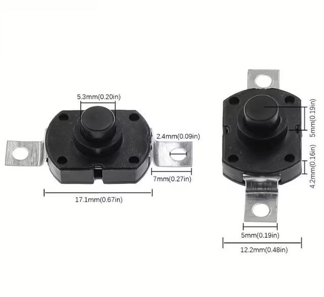 Кнопковий перемикач для ліхтарика PBS-09