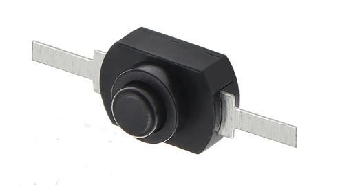 Кнопковий перемикач для ліхтарика PBS-128 чорна закруглена